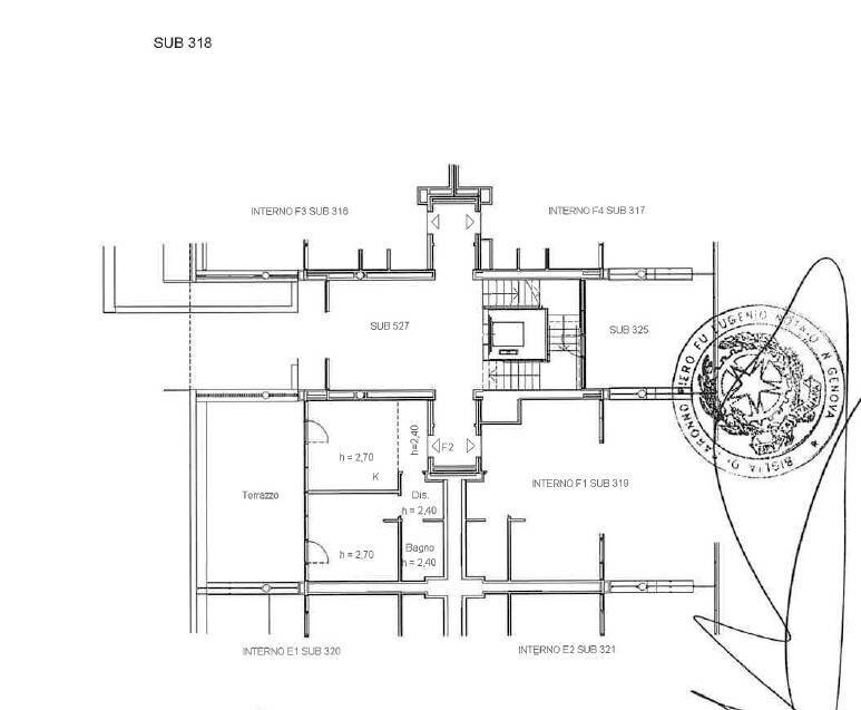 Appartamento piazzale John Fitzgerald Kennedy, 5M, Genova - planimetria 1