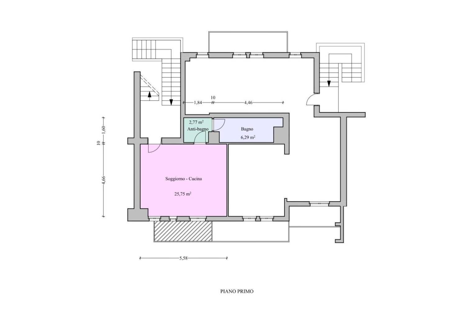 Monolocale via Cianfuran, 1, Bardonecchia - planimetria 1