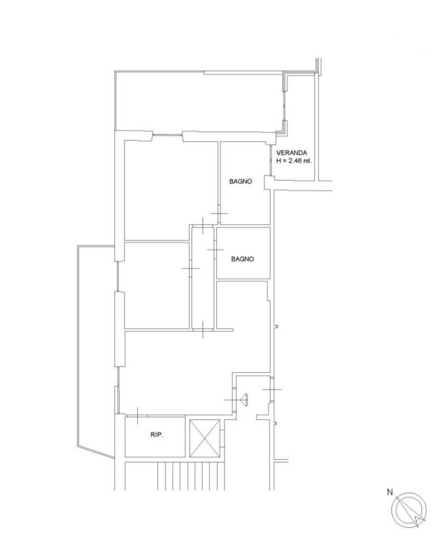 Attic via Piteglio, 11, Roma - floor plans 1