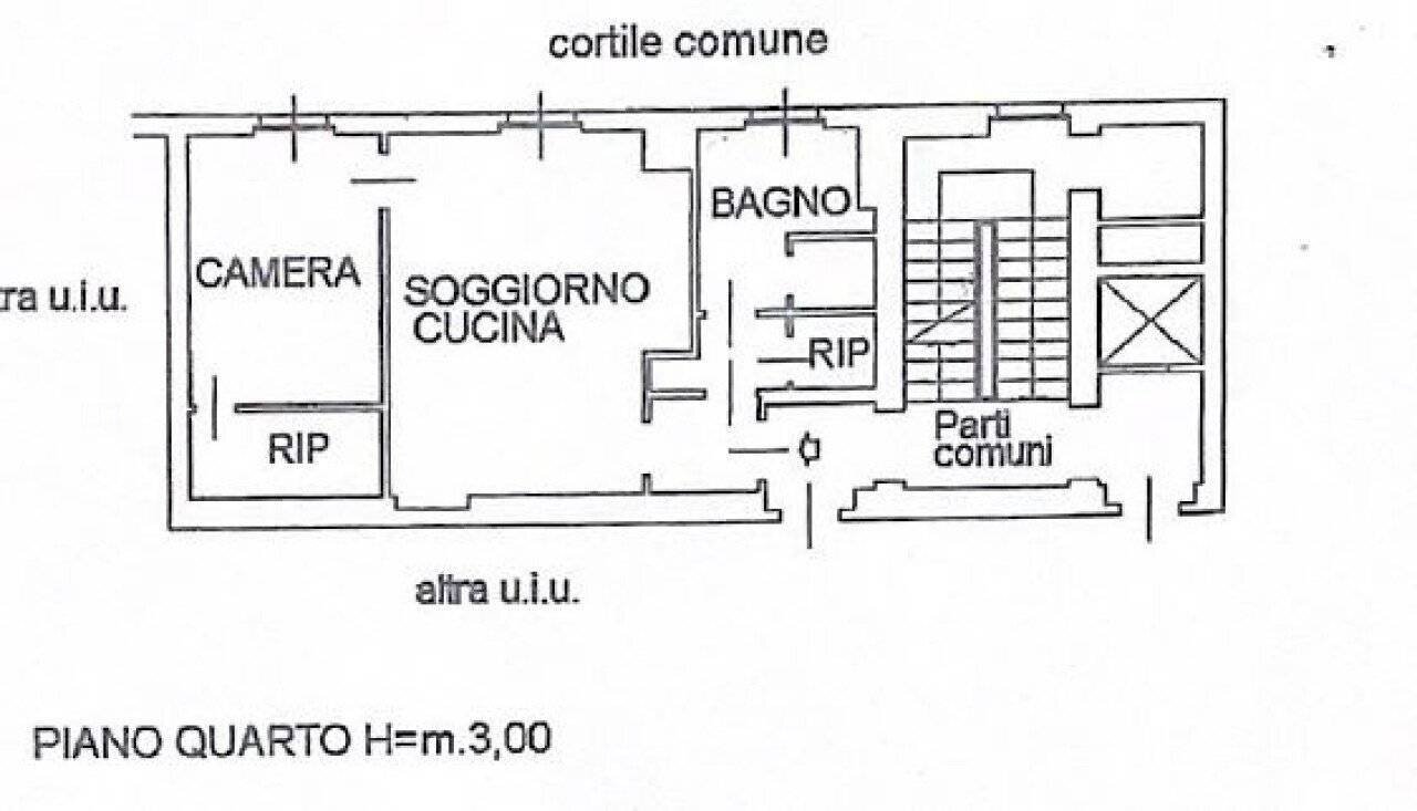 Bilocale via Francesco Guicciardini, 5, Milano - planimetria 1
