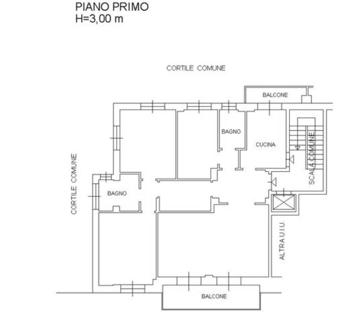 Quadrilocale Milano - planimetria 1