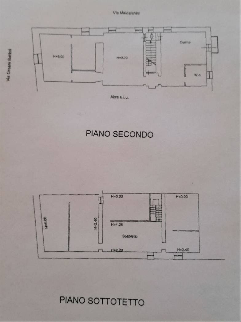 Three-room apartment via Maidalchini, 3, Acquapendente - floor plans 1