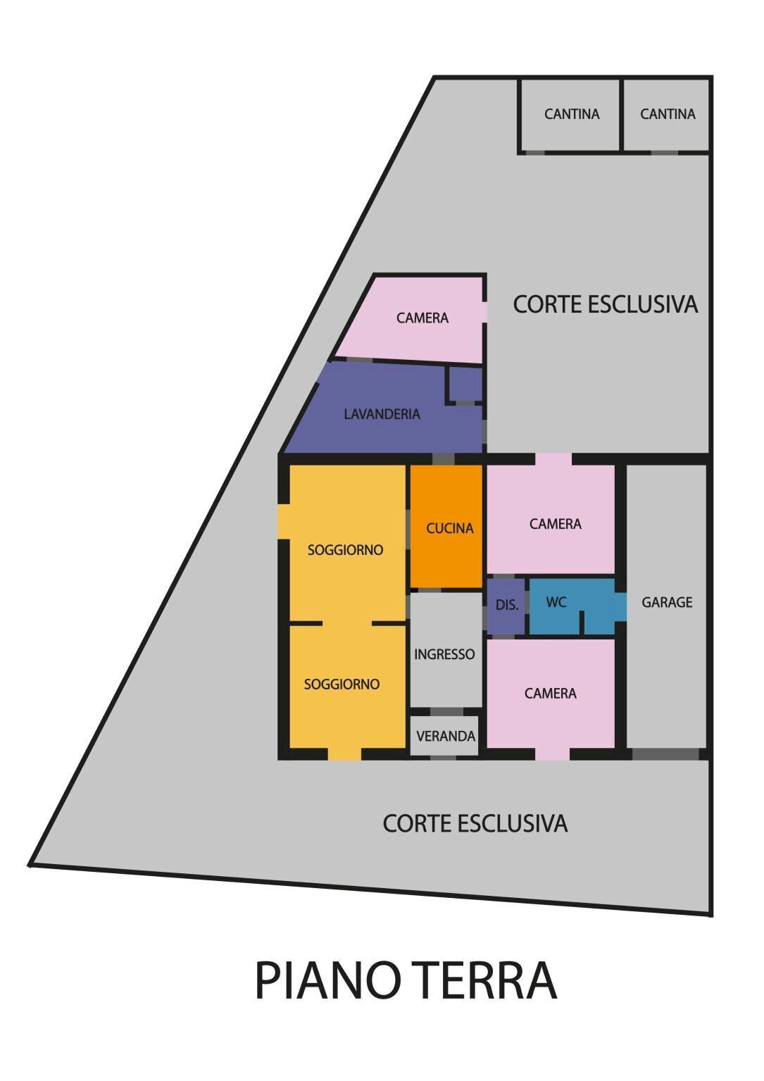 Villa via Ragone, Ravenna (neighborhood San Pietro in Vincoli) - floor plans 1