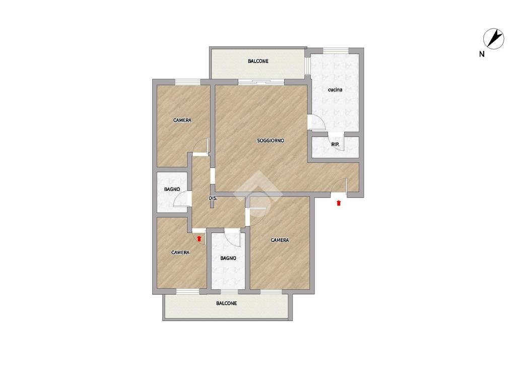 Quadrilocale Via Dante, Rescaldina - planimetria 1