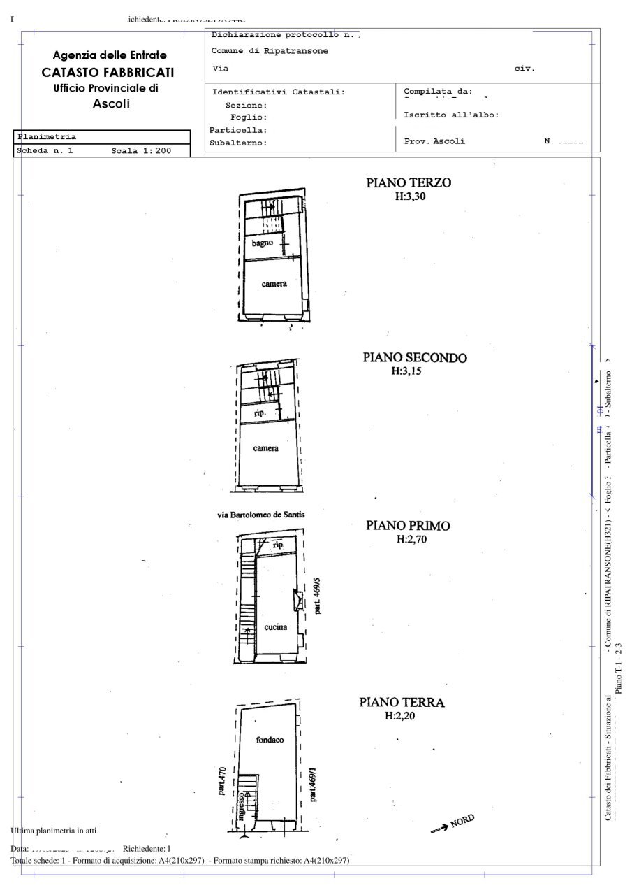 12 STORICA RESIDENZA NEL BORGO ANTICO DI RIPATRANS - Casa indipendente Ripatransone - planimetria 1