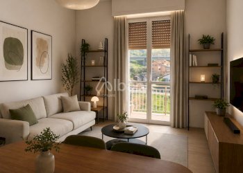 VE436_ RENDER SOGGIORNO CON TERRAZZA SPAZIOSA - Trilocale Vezzano Ligure - foto 2