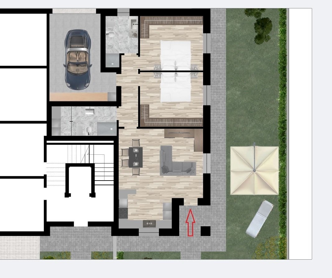 piano terra render plani.jpg - Four-room apartment Via Socrate, Nonantola - photo 2