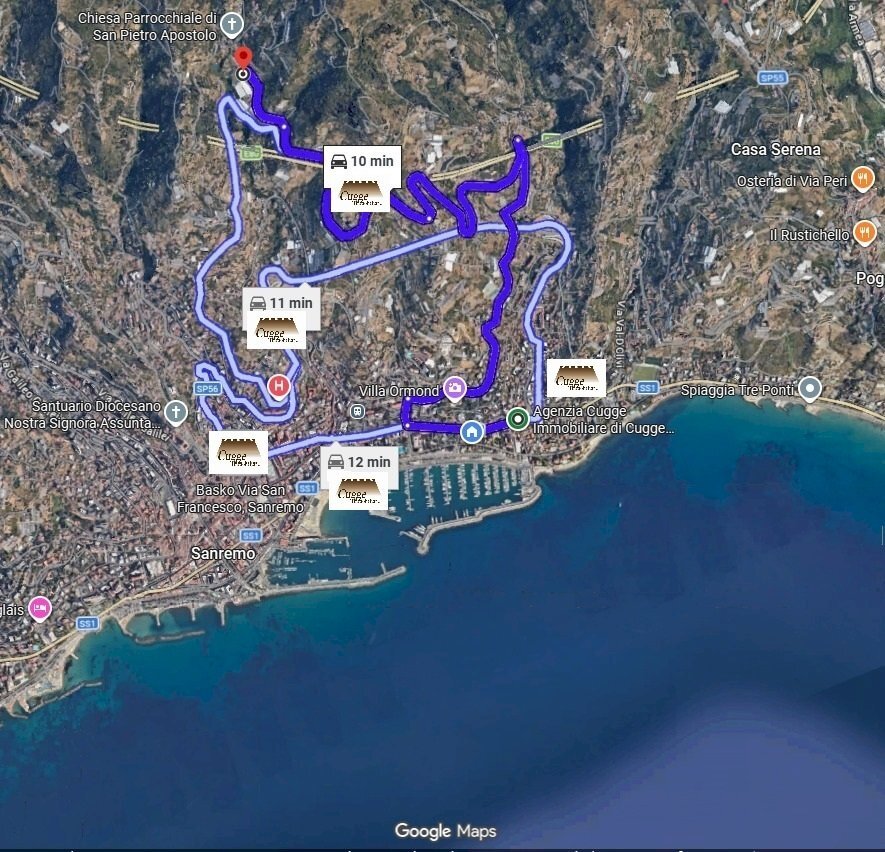google map.jpeg - Trilocale Strada Carrozzabile S. Pietro 165, Sanremo - foto 1