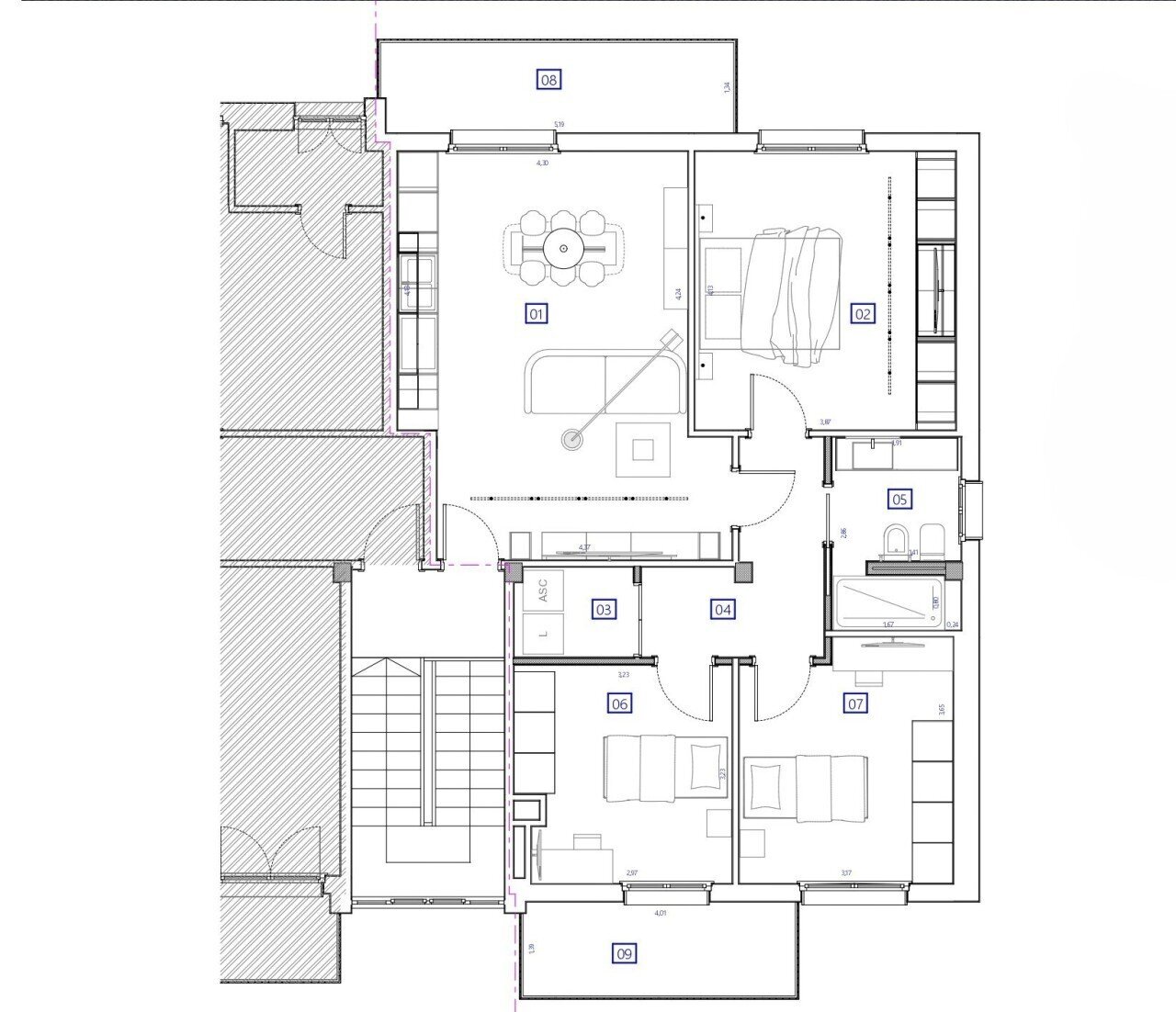 01 PIANTA_page-0001.jpg - Quadrilocale Via Madonnina 5, Borgosatollo - planimetria 1
