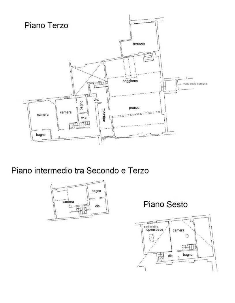 PLANIMETRIA - Attico Via Galliera, Bologna (zona Marconi) - planimetria 1
