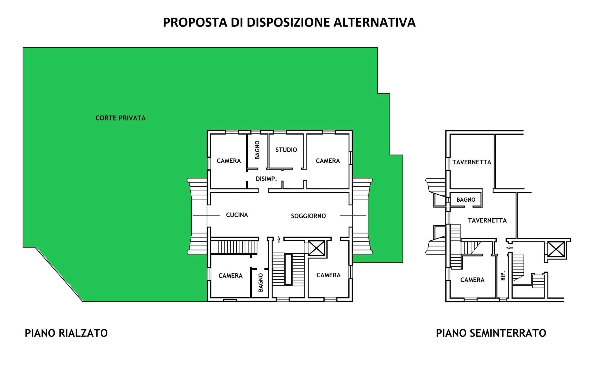 PIANTA OK 2 - Apartment Via di Barbiano, Bologna (neighborhood Colli) - floor plans 1