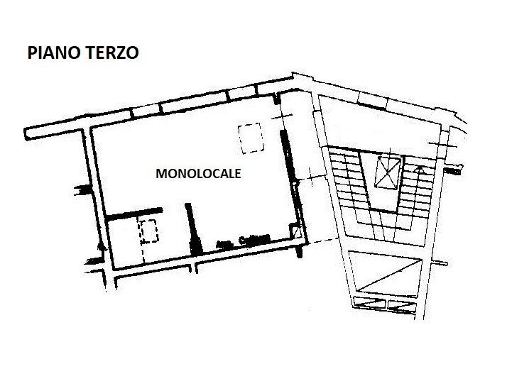 PLANIMETRIA - Monolocale Via Antonio Zanolini, Bologna (zona Massarenti) - planimetria 1