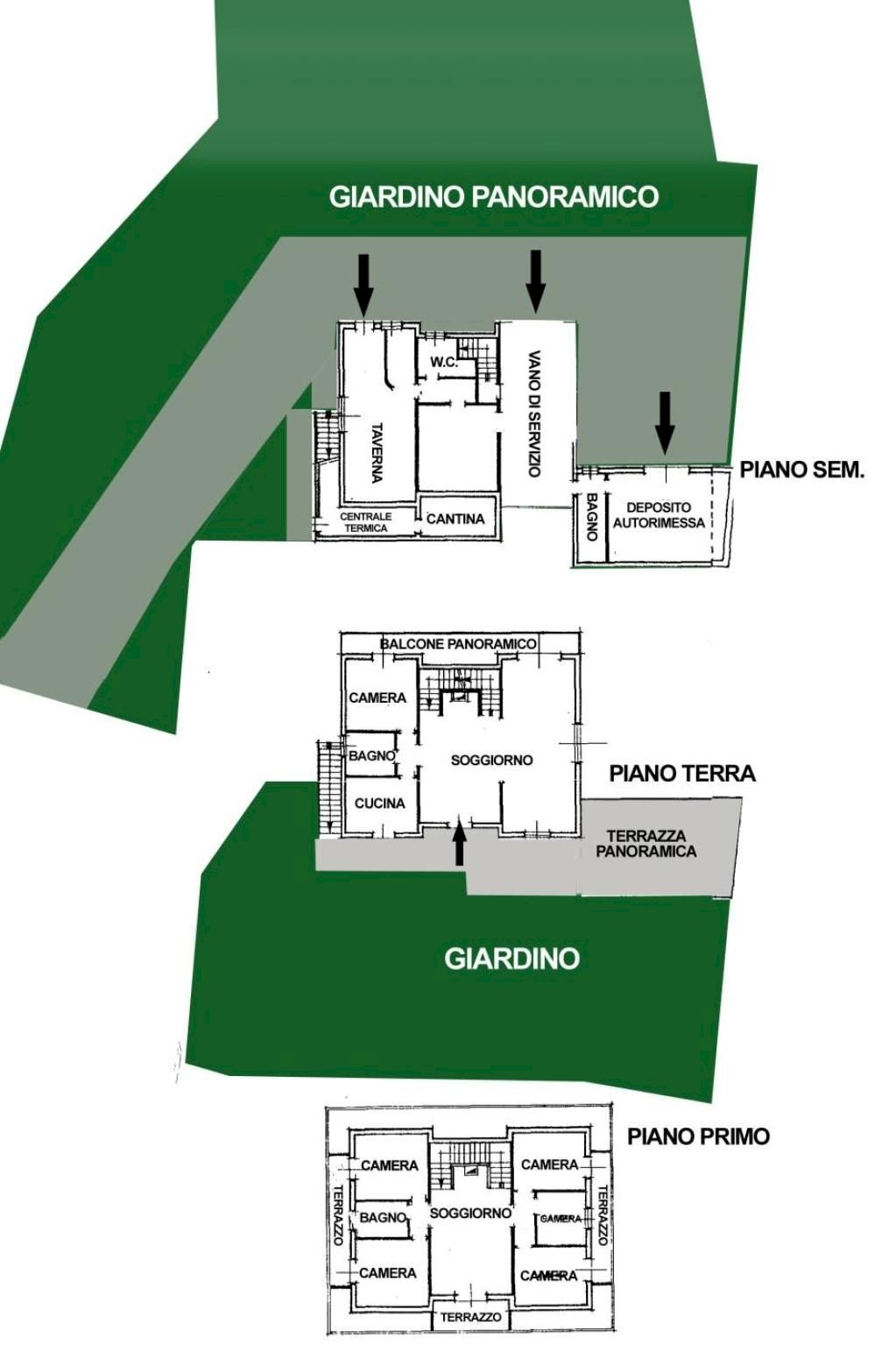 PLANIMETRIA INT - Villa Unifamiliare Via Vittime Rapido 904, San Benedetto Val di Sambro - planimetria 1