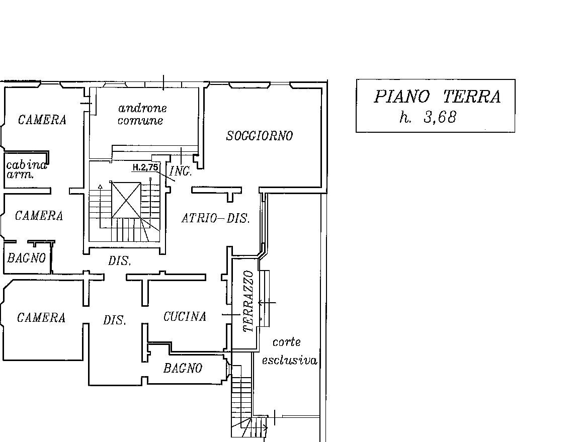 PLANIMETRIA - Appartamento Viale Antonio Aldini, Bologna (zona Saragozza) - planimetria 1