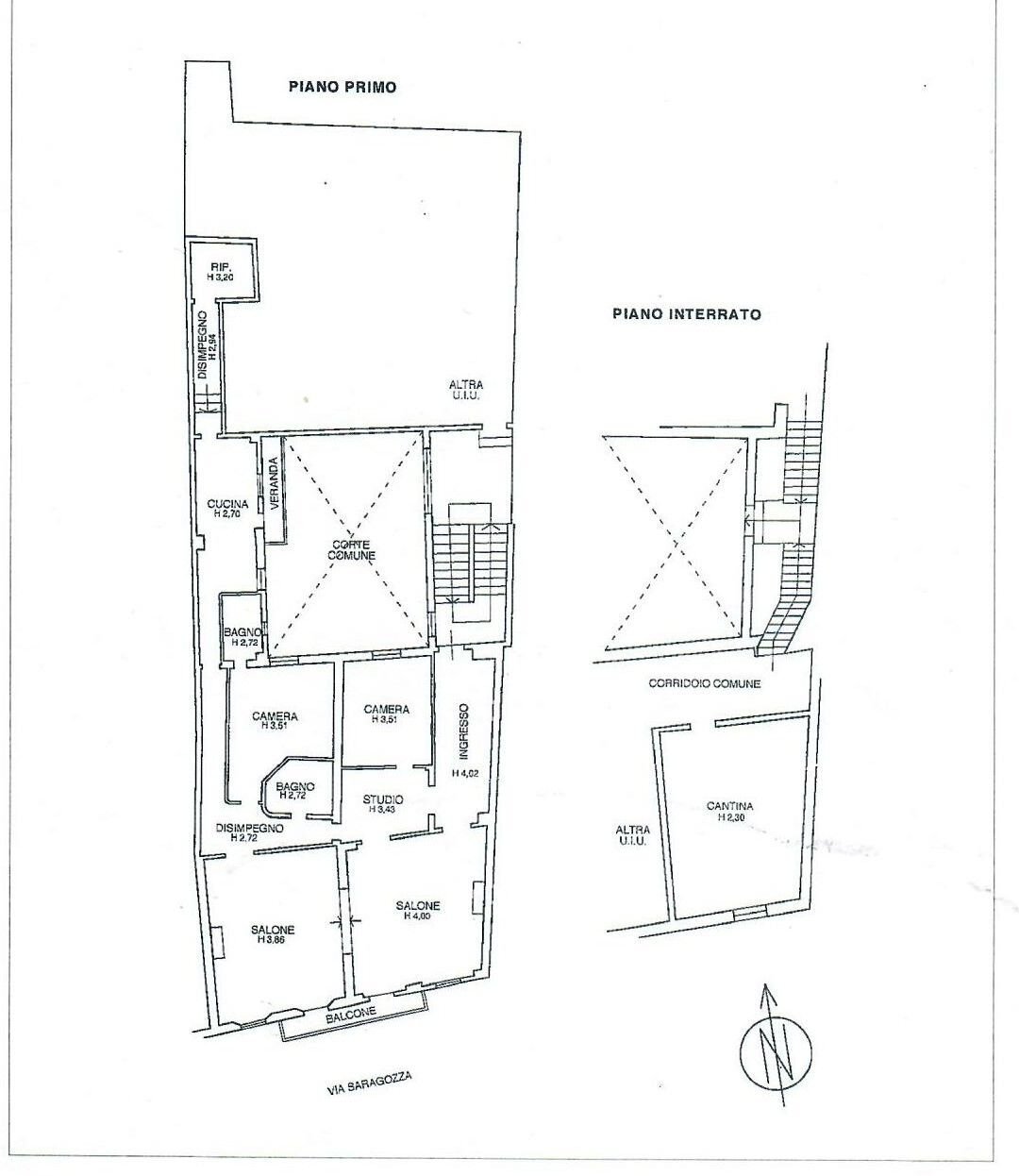 PLANIMETRIA_0001 (2) - Appartamento Via Saragozza, Bologna (zona Saragozza) - planimetria 1