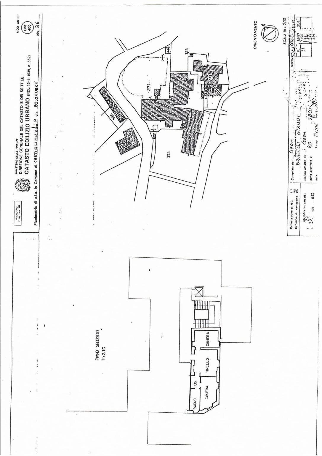 planimetria castiglione 1 - Appartamento Via Bolognese 48, Castiglione dei Pepoli - planimetria 1