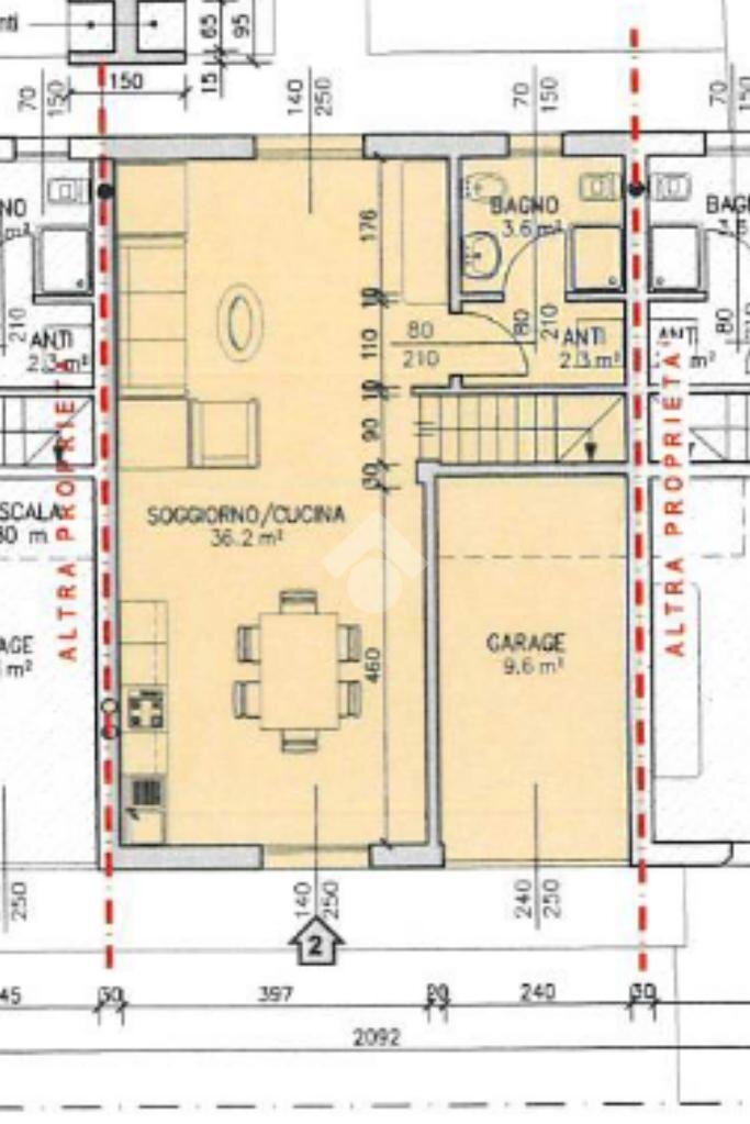 Terraced Villa Via Savena Vecchia, Baricella - floor plans 1