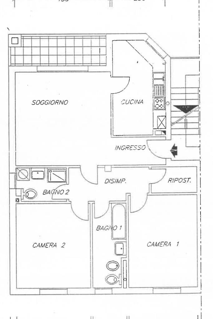 Quadrilocale Via dell'Artigiano, Calderara di Reno - planimetria 1