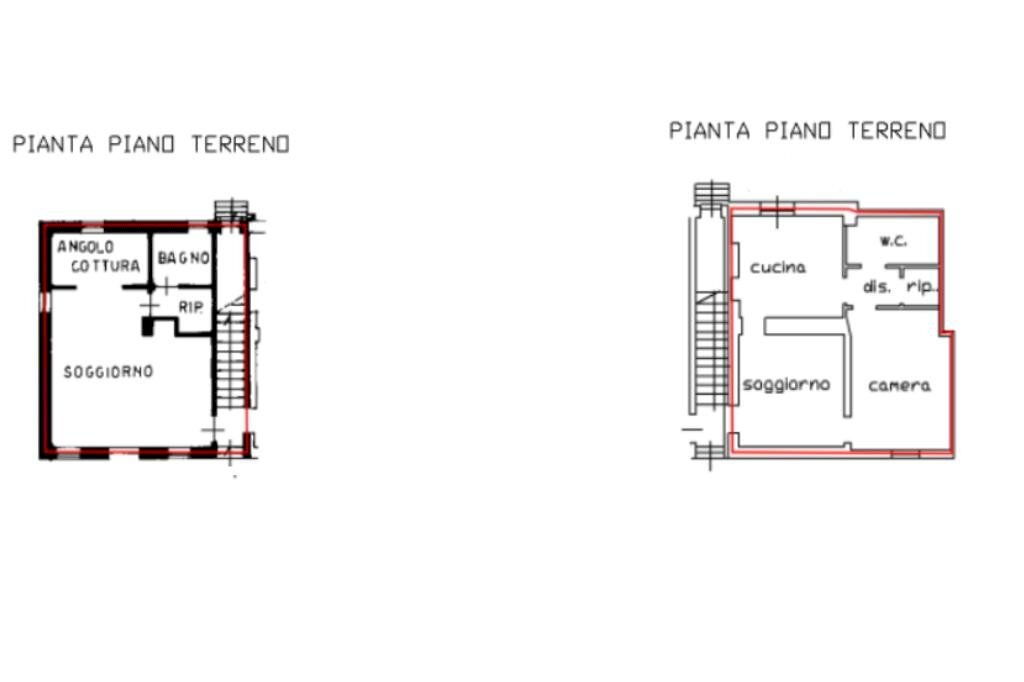 Semi-detached house Tetti Gaffolo, Montaldo Torinese - floor plans 1