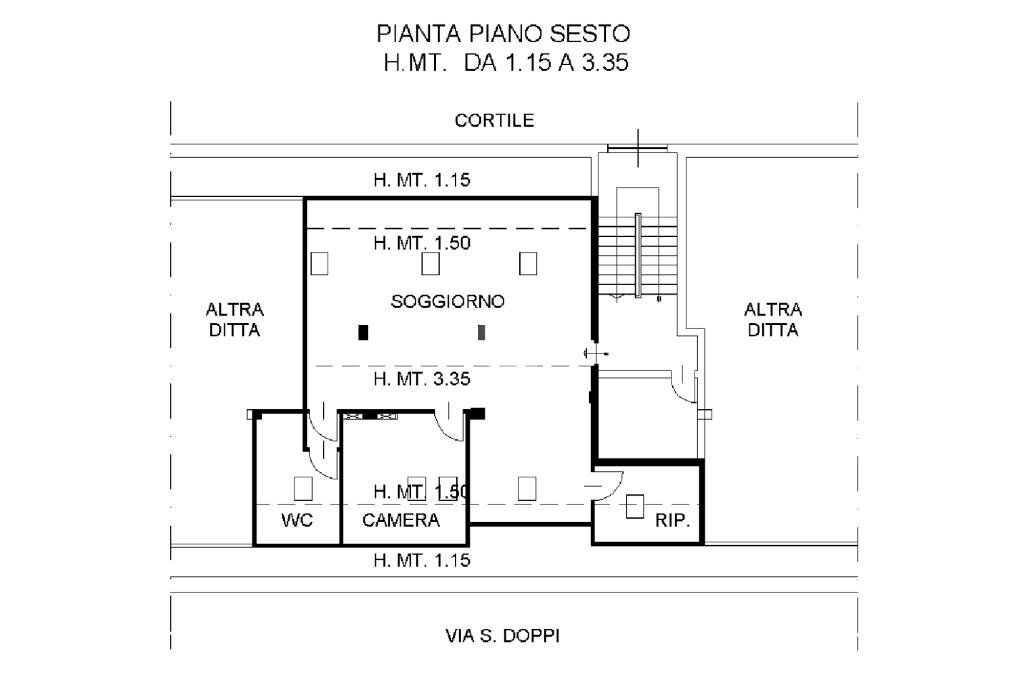 Trilocale Via Severino Doppi, Grugliasco - planimetria 1
