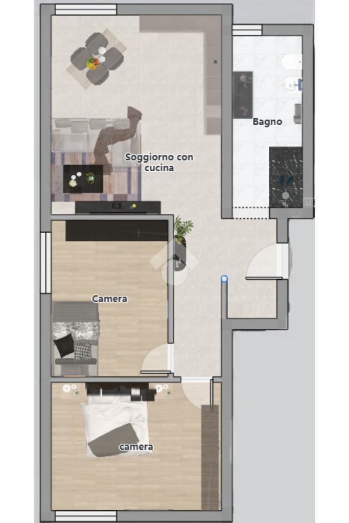 Trilocale Via Giovanni da Rimini, Rimini - planimetria 1