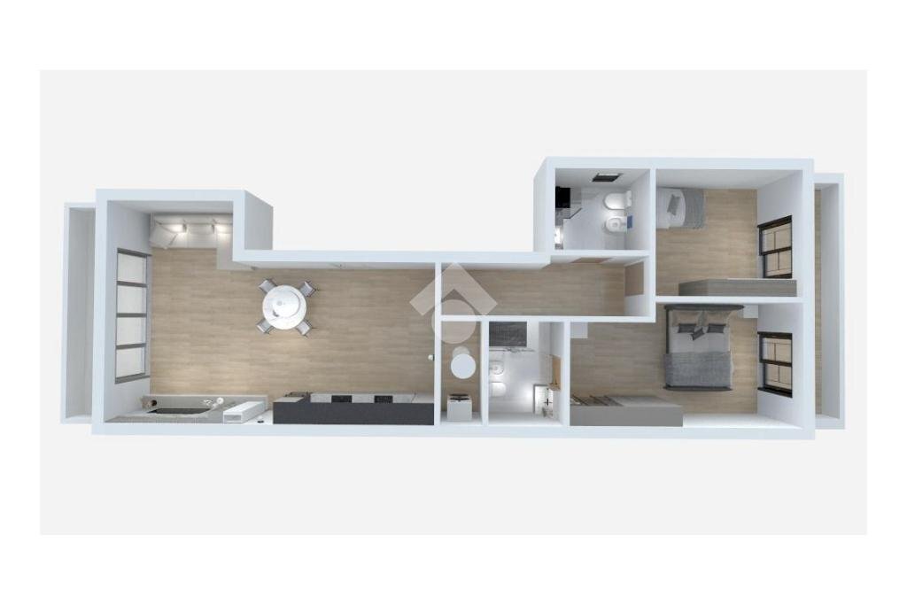 Trilocale Via Giuseppe Guerzoni, Milano (zona Maciachini) - planimetria 1