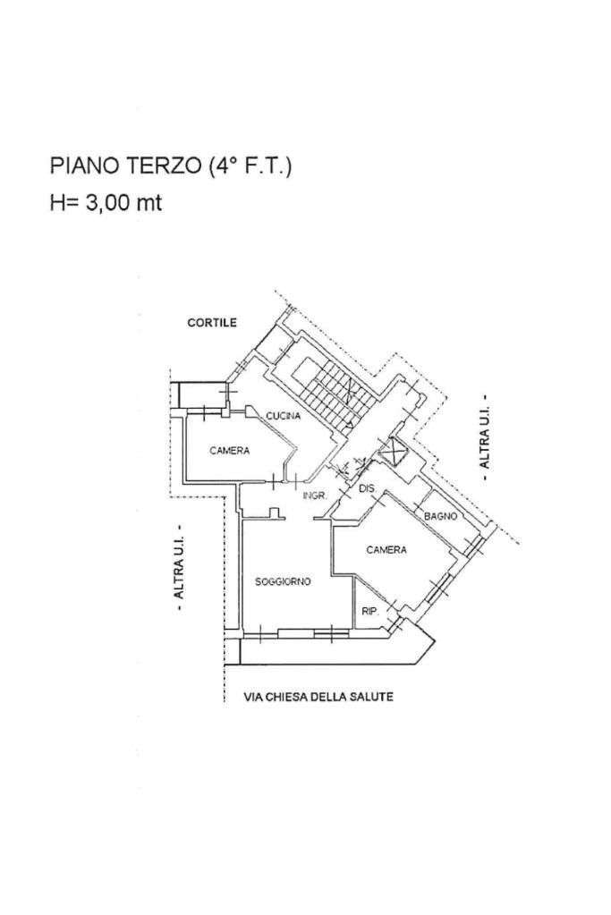 Quadrilocale Via Chiesa della Salute, Torino (zona Borgo Vittoria) - planimetria 1