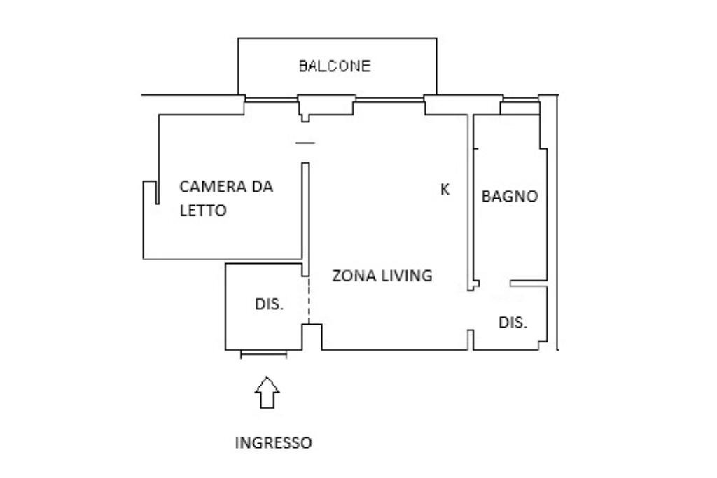 Appartamento Via Privata Piero Martinetti, Milano - planimetria 1