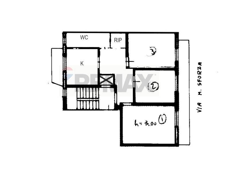 Pianta 2D - Quadrilocale Via Muzio Sforza
 
4, Monopoli - planimetria 1