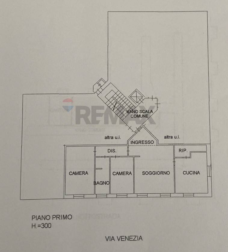 Pianta 2D - Trilocale Via Venezia
 
22, Parma - planimetria 1