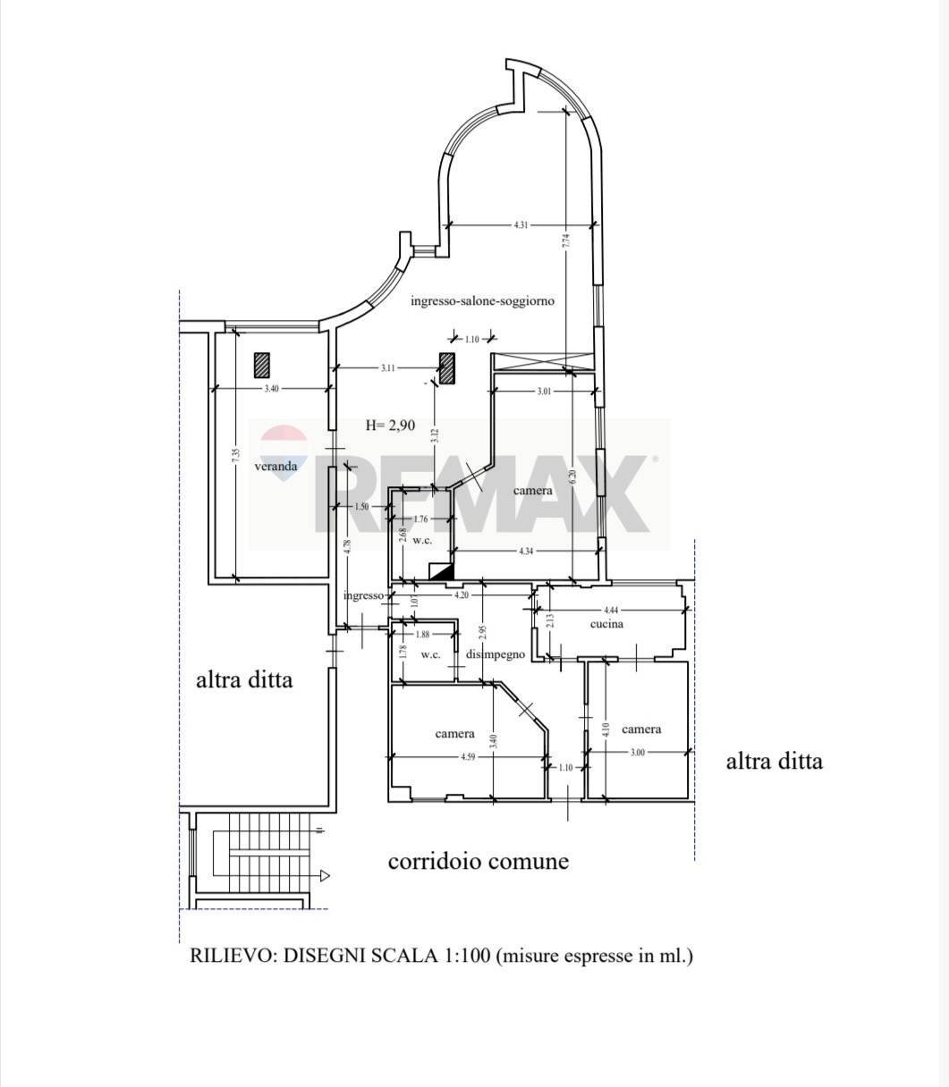 Pianta 2D - Appartamento Via Piano Di Gallo
 
50, Palermo - planimetria 1