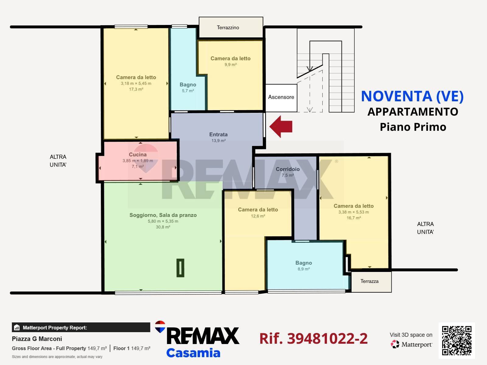 Pianta 2D - Apartment Piazza G. Marconi
 
2, Noventa di Piave - floor plans 1