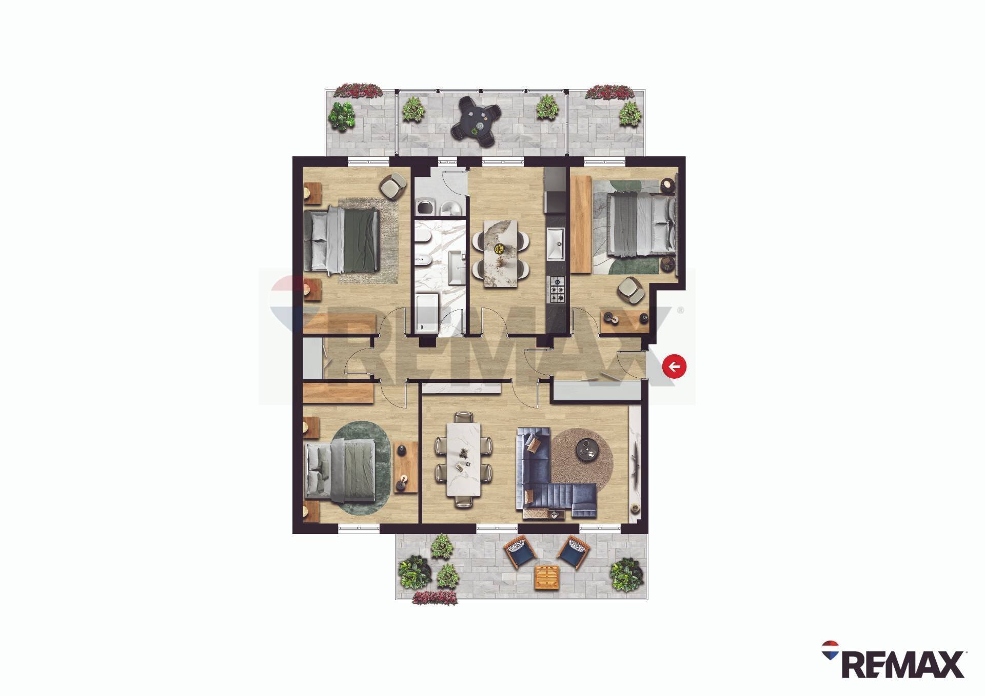 Pianta 2D - Quadrilocale Via Michele Troisi
 
61, Bari - planimetria 1