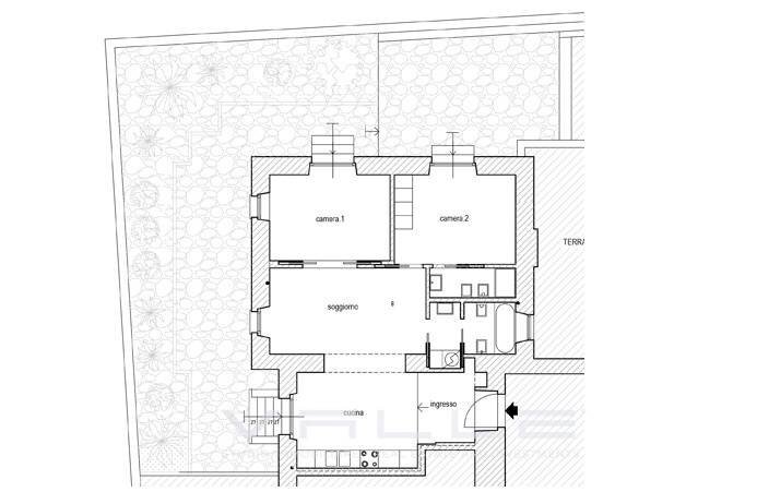 Planimetria - Trilocale Via Ghislanzoni, Bergamo - planimetria 1