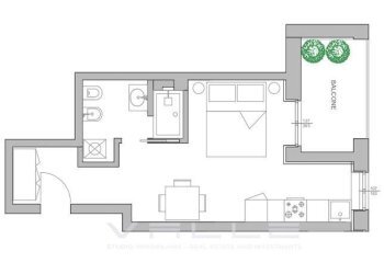 Planimetria - Monolocale via pitentino, Bergamo - foto 6