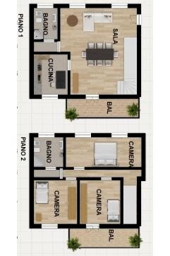 Quadrilocale via Larga, 10, Rho - planimetria 1