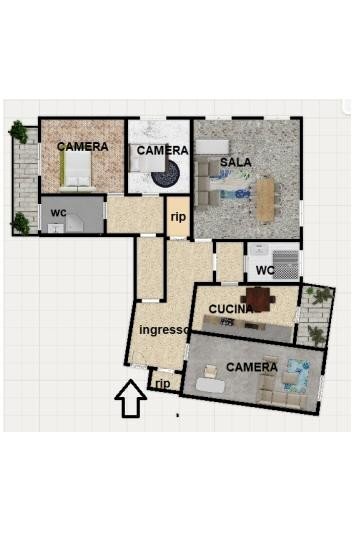 Quadrilocale via Fosse Ardeatine, 2, Rho - planimetria 1