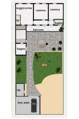 Three-room apartment via A. Chaniach, 4, Pogliano Milanese - floor plans 1