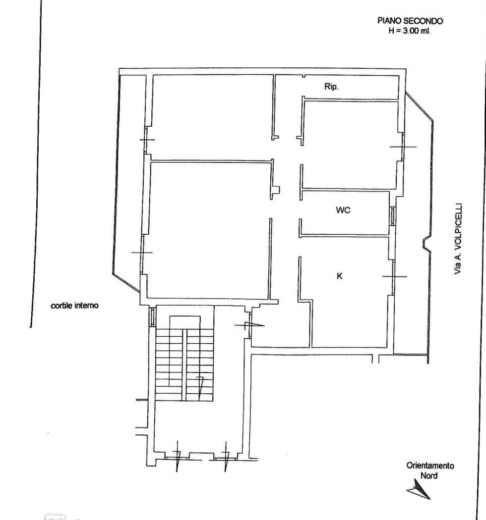 Three-room apartment via Angelo Volpicelli, 34, Arzano - floor plans 1