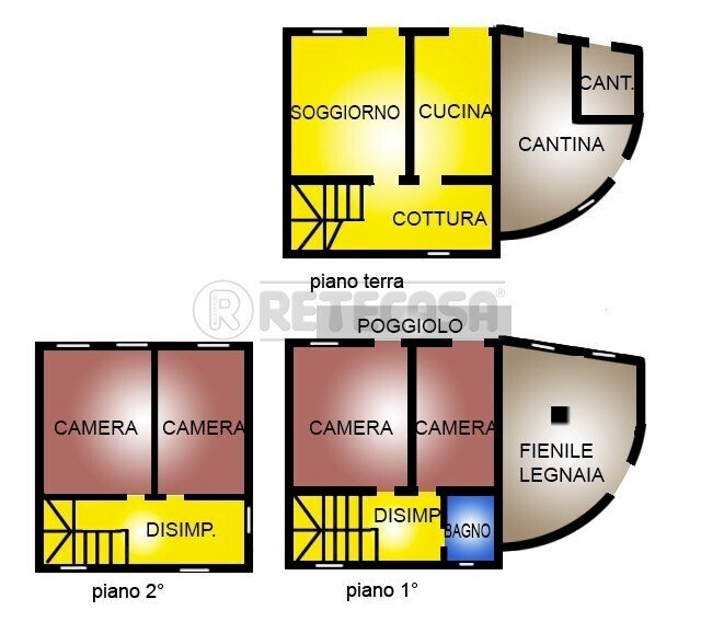 Retecasa_Valdagno - Planimetria - Semi-detached house Valdagno - floor plans 1