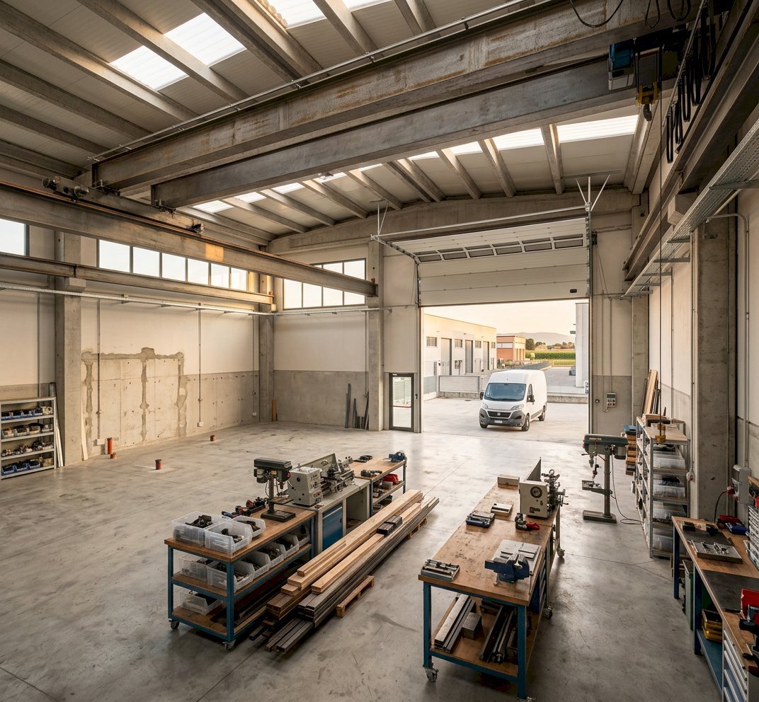 Nano Banana 2 Photorealistic industrial warehouse - Shed Pisa - photo 2