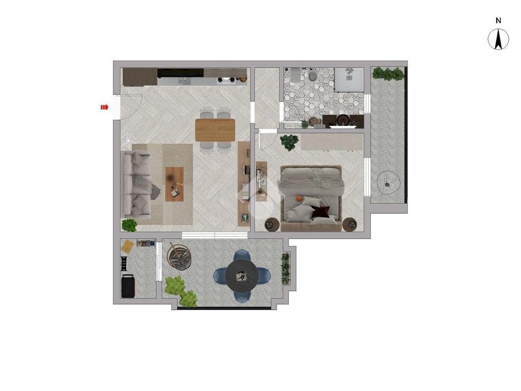 Two-room apartment Via Monte Adamello, Paderno Dugnano - floor plans 1