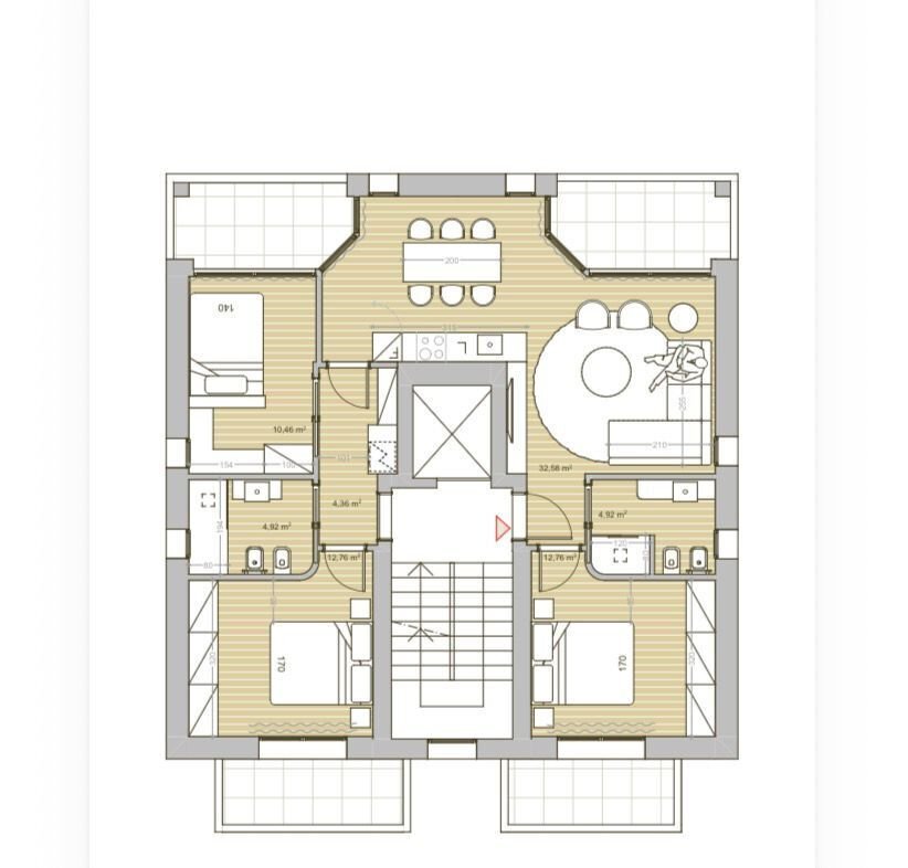 planimetria - Appartamento Via Giosuè Carducci 9, Riccione - planimetria 1