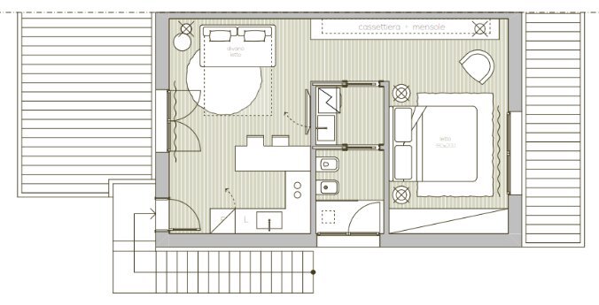 planimetria ipotesi 3 - Two-room apartment Via Caduti per la Libertà 257, Cervia - floor plans 1
