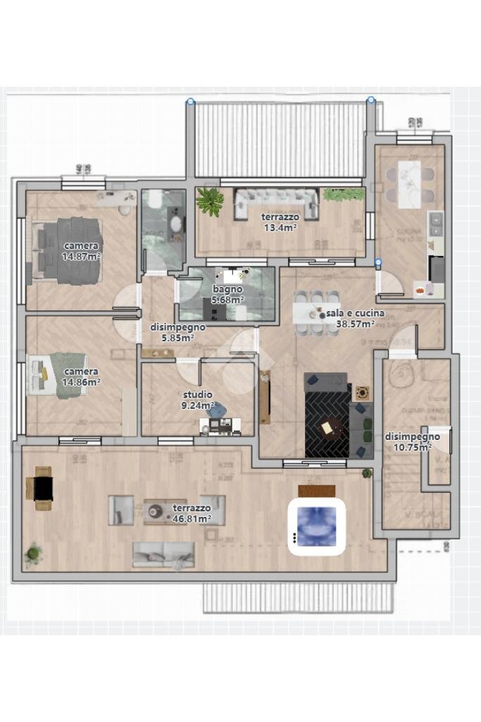 Apartment Via ginepreto, Pianoro - floor plans 1