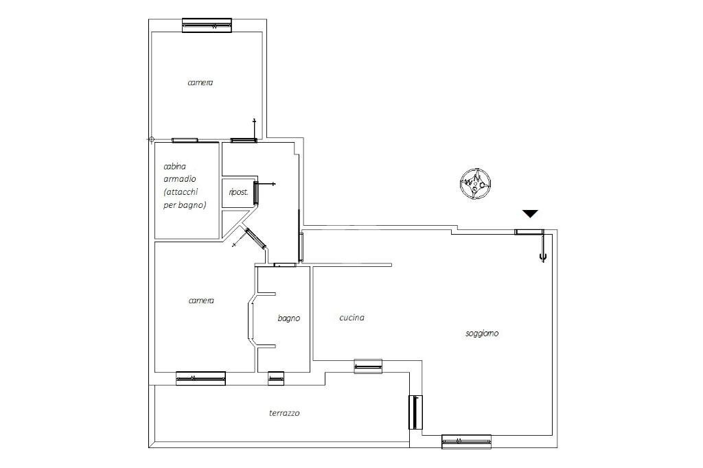 Trilocale Strada prima, Segrate - planimetria 1