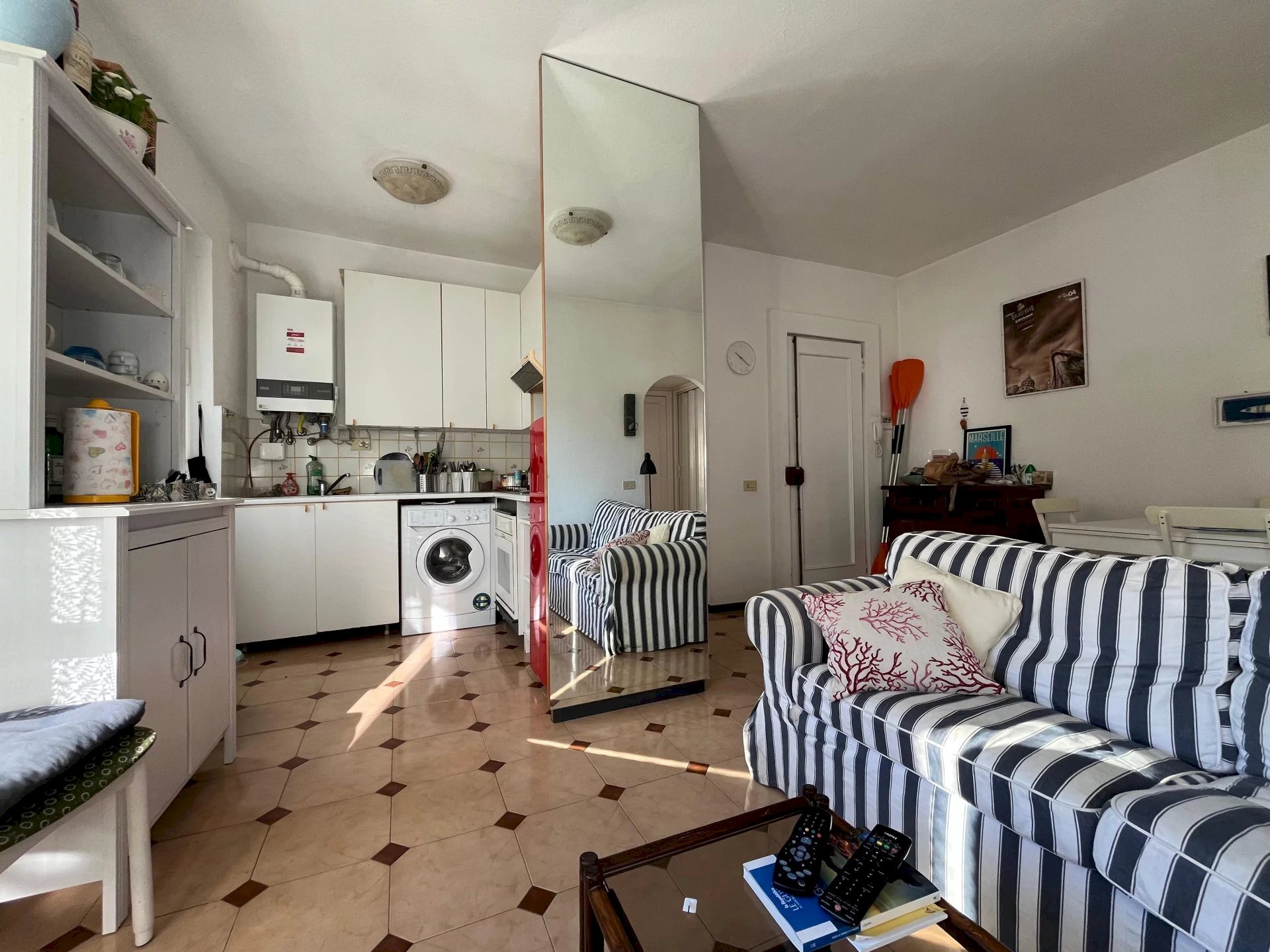 Soggiorno con cottura - Trilocale Zoagli - foto 2