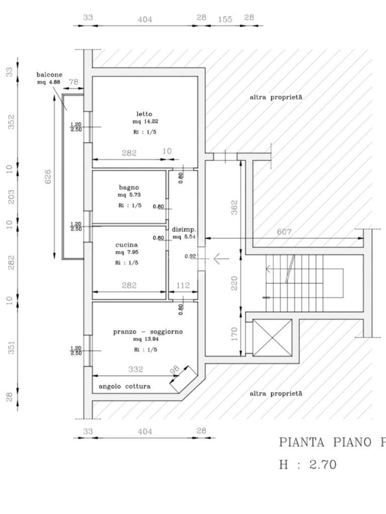 Two-room apartment via Amendola, Campegine - floor plans 1