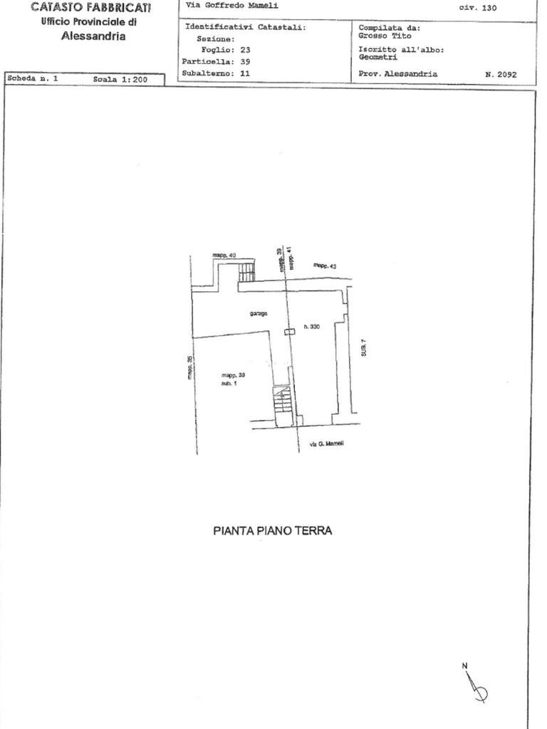 Three-room apartment Via G. Mazzini, Gavi - floor plans 1