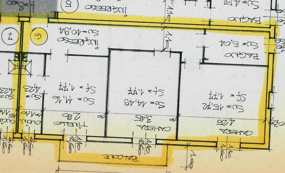 Three-room apartment via Giorgio Vasari, 21, Bologna (neighborhood Bolognina) - floor plans 1
